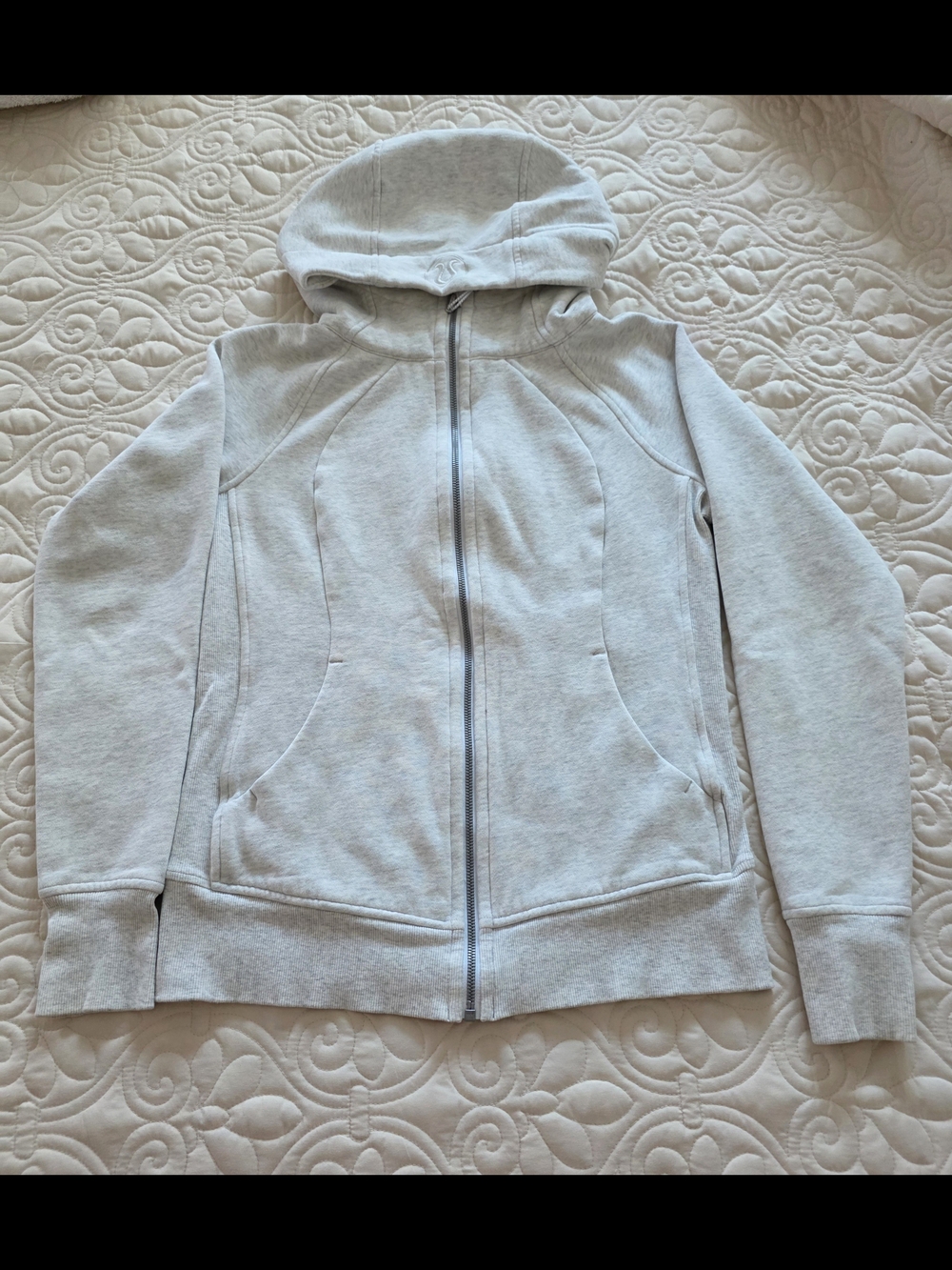 lululemon athletica Light Gray Full-Zip Hooded Jacket